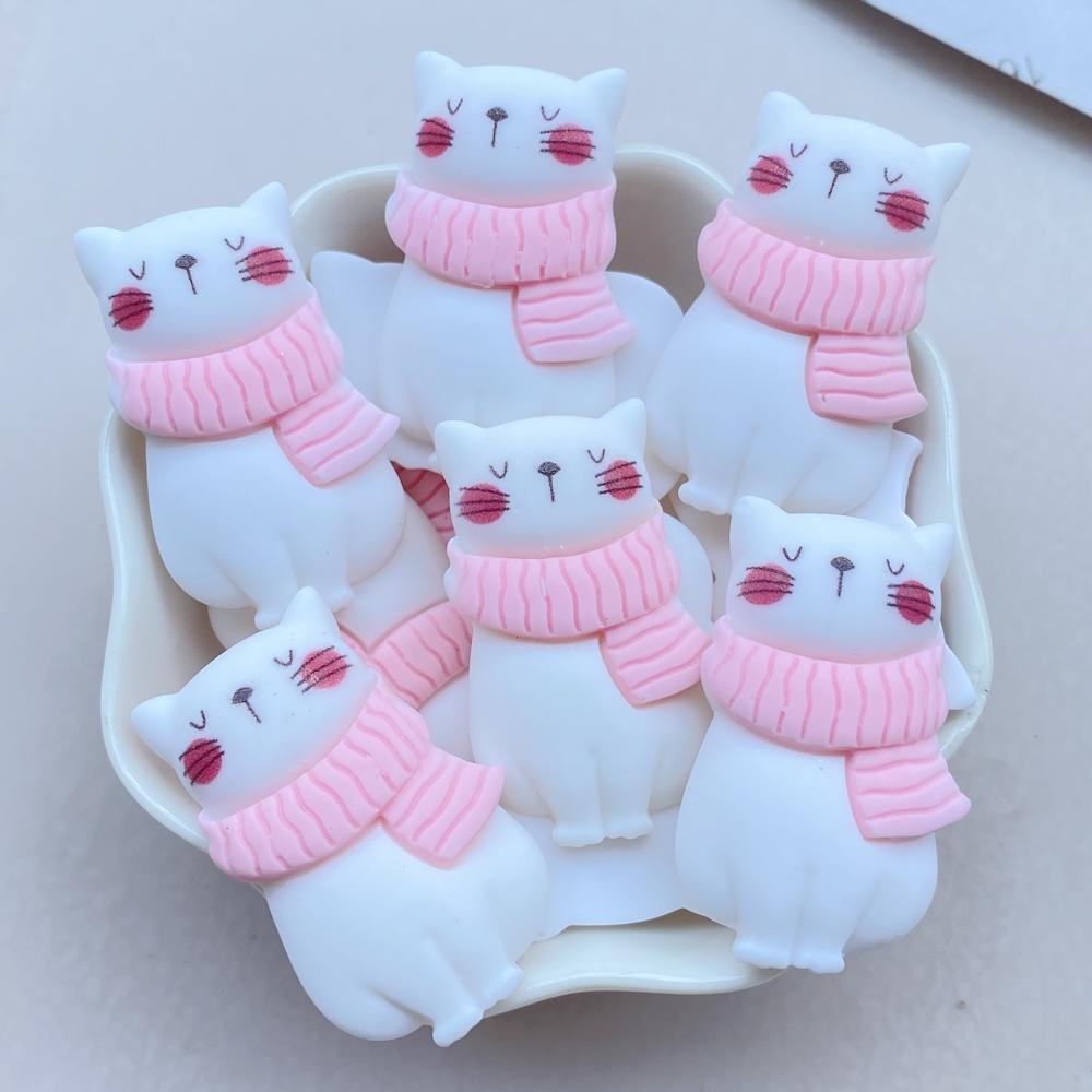 10Pcs New Cute Resin Cartoon Cat, Mouse, Elephant Series Flat Back Scrapbooking DIY Jewelry Craft Decoration Accessories