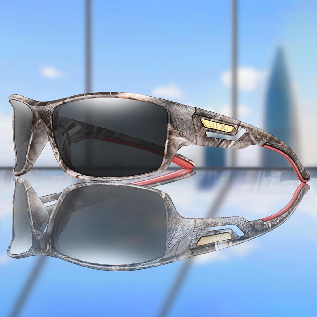 Polarized Fishing Sunglasses Men Camo Military Style Festival Gifts UV400 For Cycling Riding, Running, Fishing And Driving