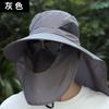 Bucket Hat Men's Summer Outdoor Hat Sunshade Face Mask Sun Protection Hat Big Brim Men's Sun Hat