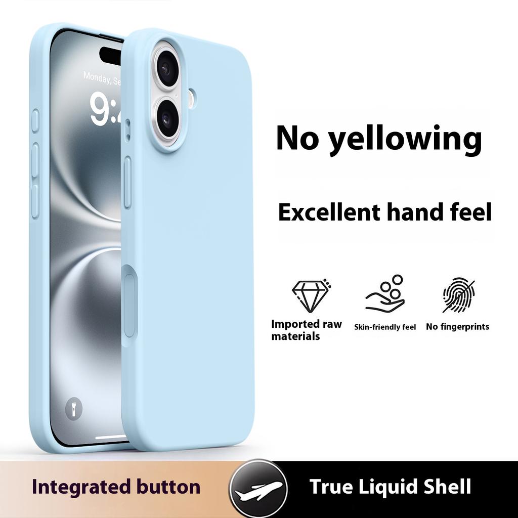 Voor iPhone 17 Hoes Zachte Microfiber Voering Vloeibare Siliconen+PC Telefoonhoes