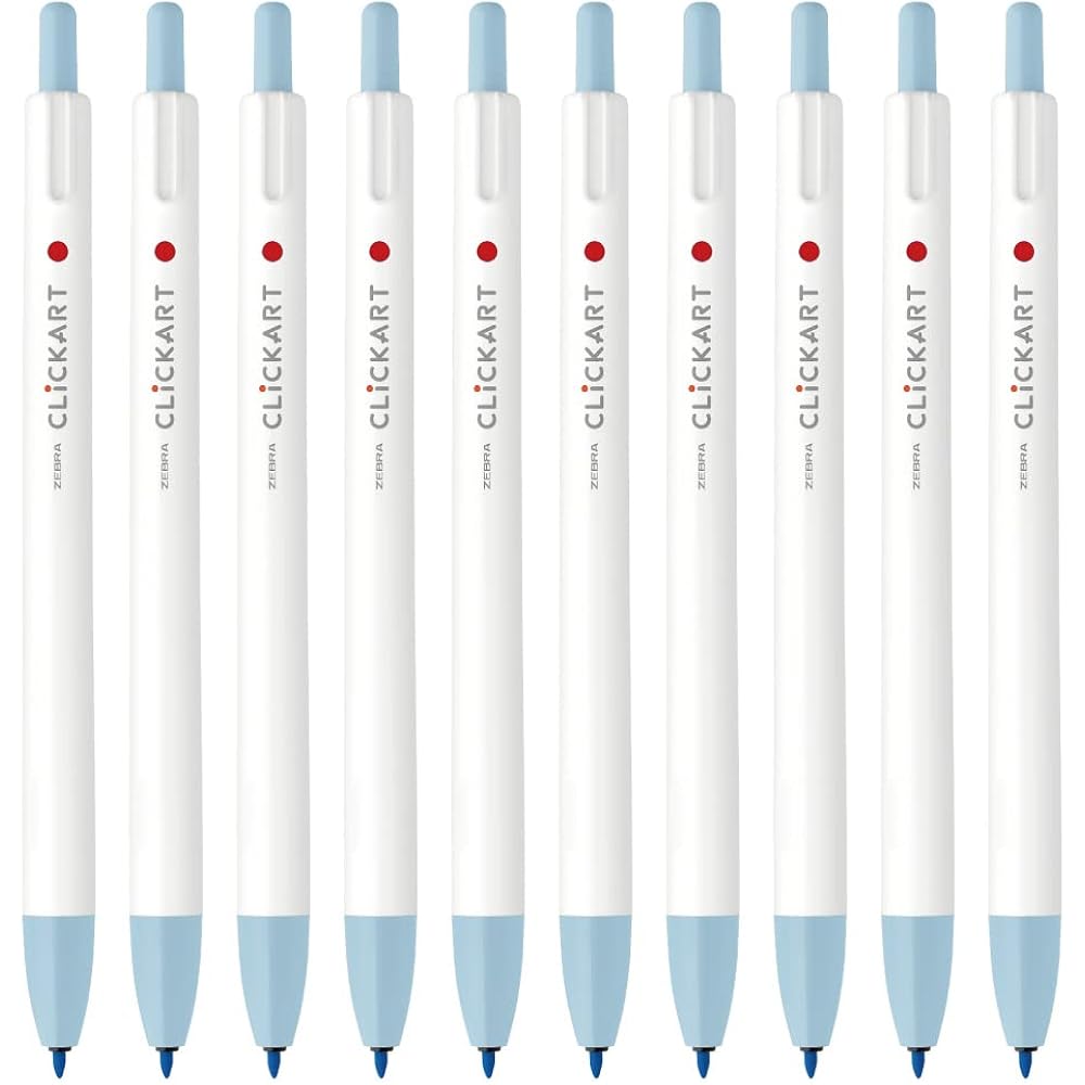 Zebra Water-based Pen Clicker Soda Blue 10pcs B-WYSS22-SB