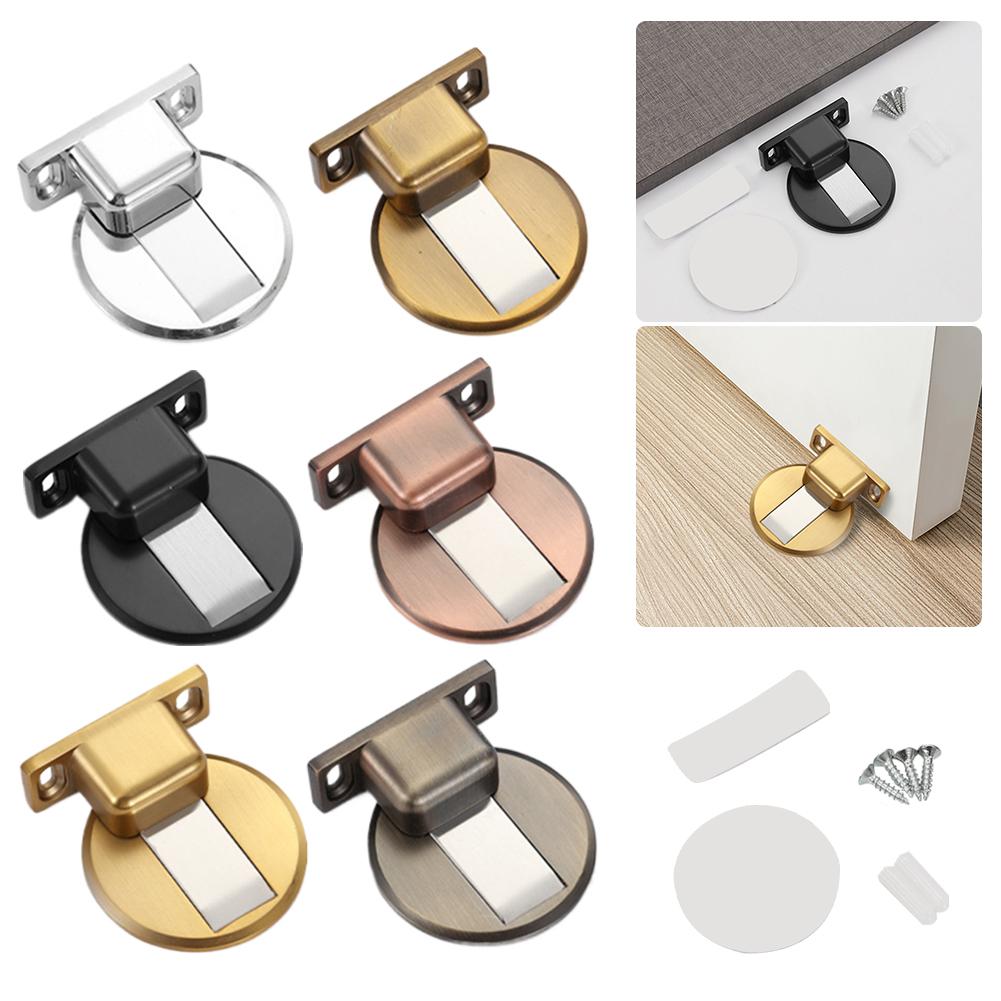 Magnetic Door Stop Door Stopper Nail-Free Stainless Steel Door Holder Catch Protective Versatile for Furniture Hardware