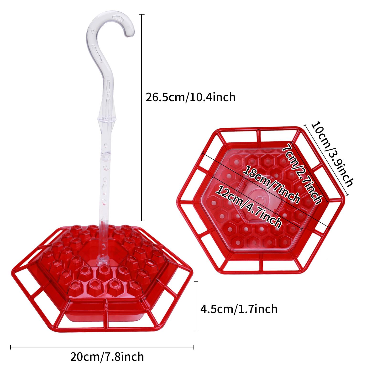 

Кормушка для колибри с 30 отверстиями для кормления, подвесная уличная кормушка для птиц, защита от муравьев и пчел, декор для сада и двора, товары для домашних животных и птиц красный
