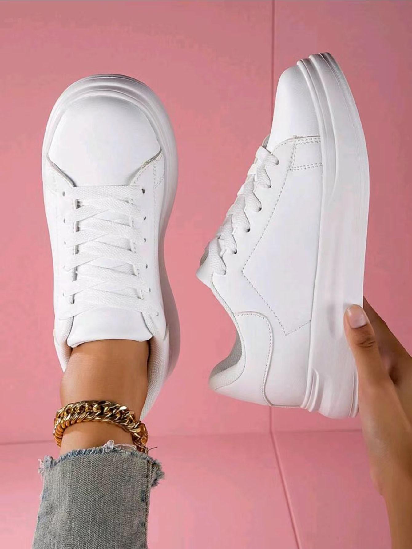 

Spring and Autumn Outdoor White Shoes Men s Trendy Men s Height Increasing Couple Sports and Leisure Board Shoes 36 белый
