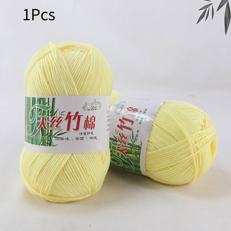 Fio de Tricô para Bebê de Algodão com Carvão de Bambu de Qualidade Premium Para Crochê e Tecelagem