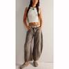 Casual Women's Jeans Wide Leg Jeans Pockets Hip Hop Retro Mid Waist   Shaped Loose Denim Trousers