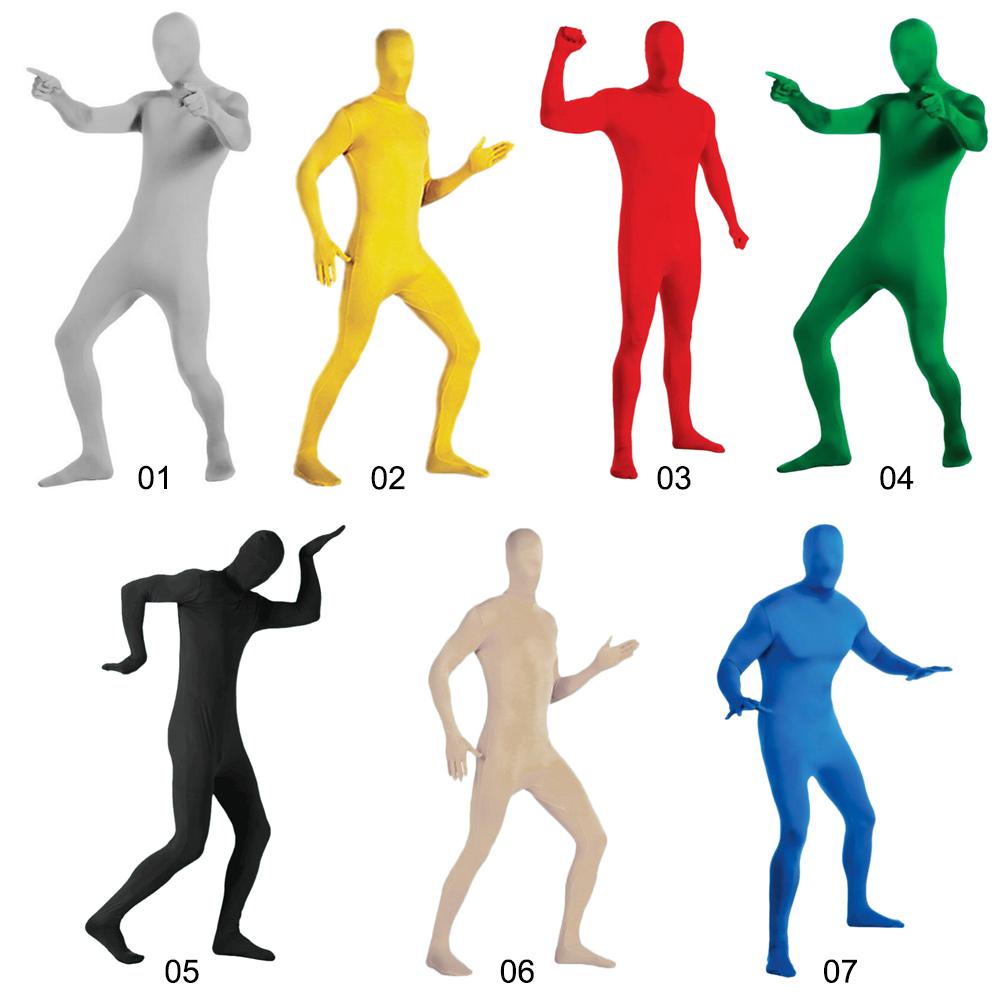 Full Body Suit Comfortable Breathable Unisex Halloween Cosplay Costumes for Women Men Black XXL