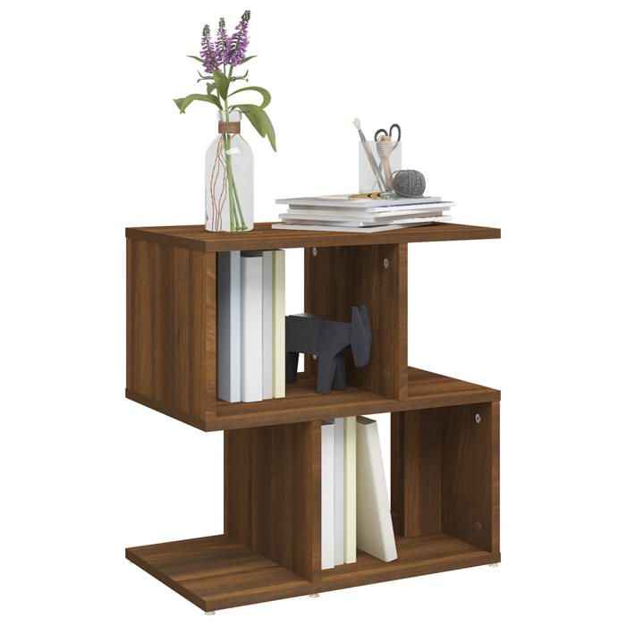 Table de chevet - Maison Exclusive - Bois d'ingénierie - 50 x 30 x 51,5 cm - Chêne marron
