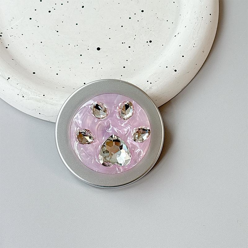Rhinestone Magnetic Retractable Phone Holder with MagSafe, Foldable Desktop Support, Japanese Korean Style