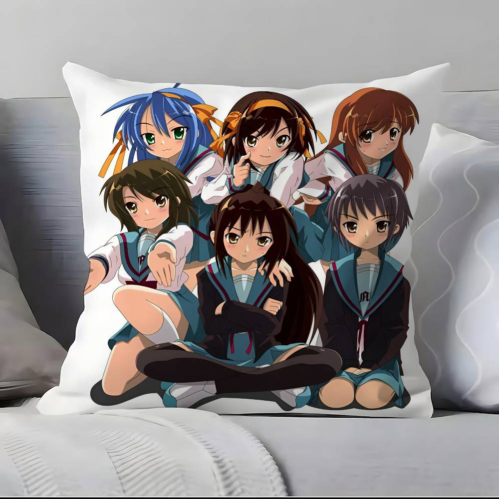 The Melancholy Of Haruhi Suzumiya Anime Pillow Case Pillowcase Soft Skin Friendly & Comfortable With A Hidden Zipper