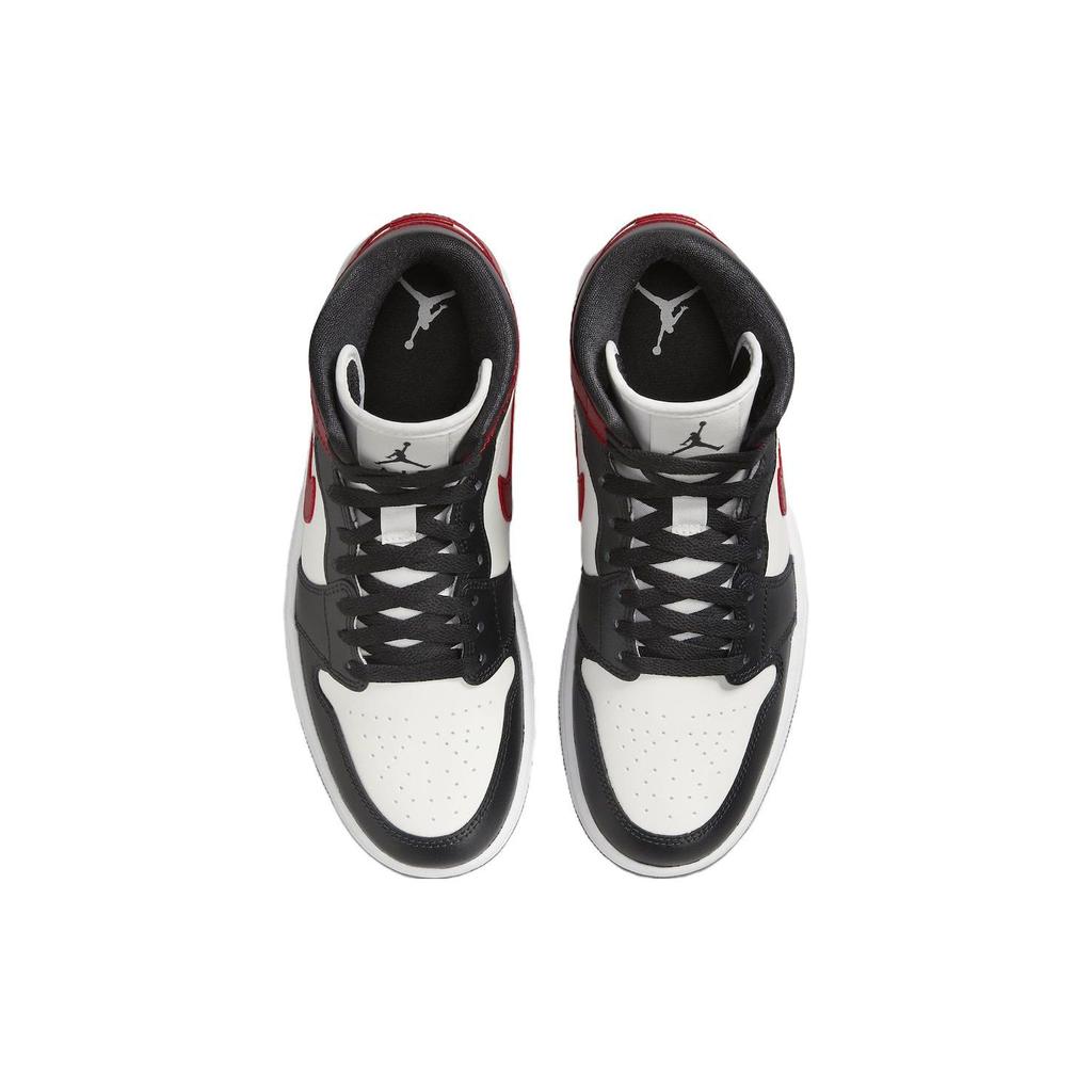 Air Jordan 1 Mid Black Toe Γυναικεία Αθλητικά Παπούτσια Κόκκινο Sail Off-Noir BQ6472-160