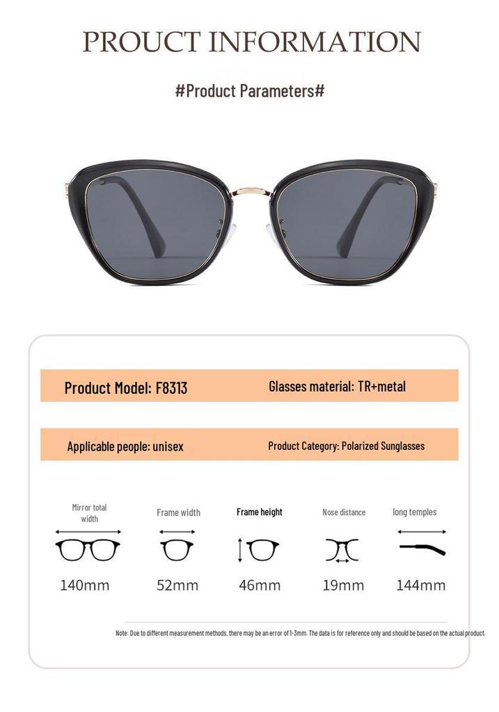 2026 Women's Trendy High-End Cat Eye Polarized Sunglasses - Slimming Effect & UV Protection