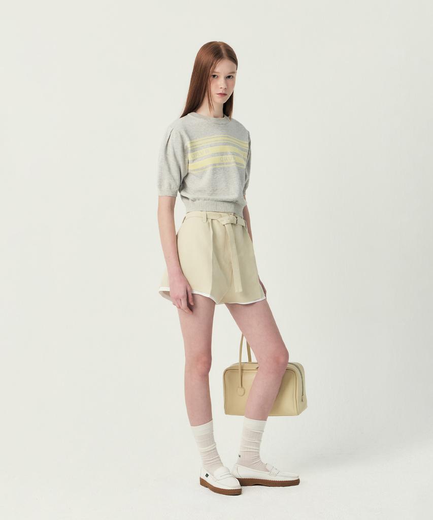 GROVE Zane Layered Shorts (Beige)