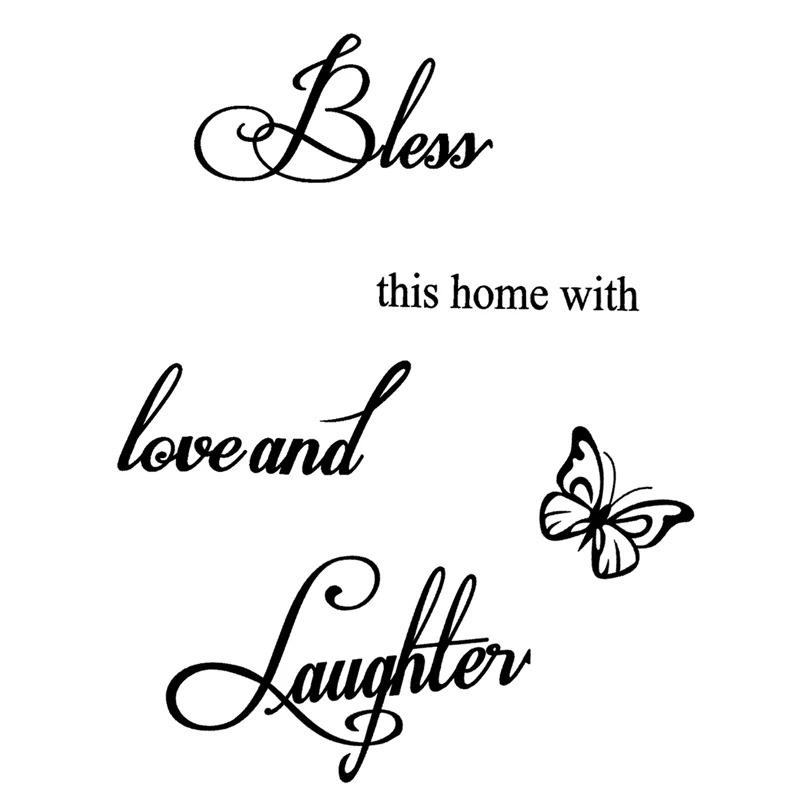 Removable Butterfly Wall Stickers - Modern Vinyl Stickers, English Wall Stickers, Home Decor Wall Art