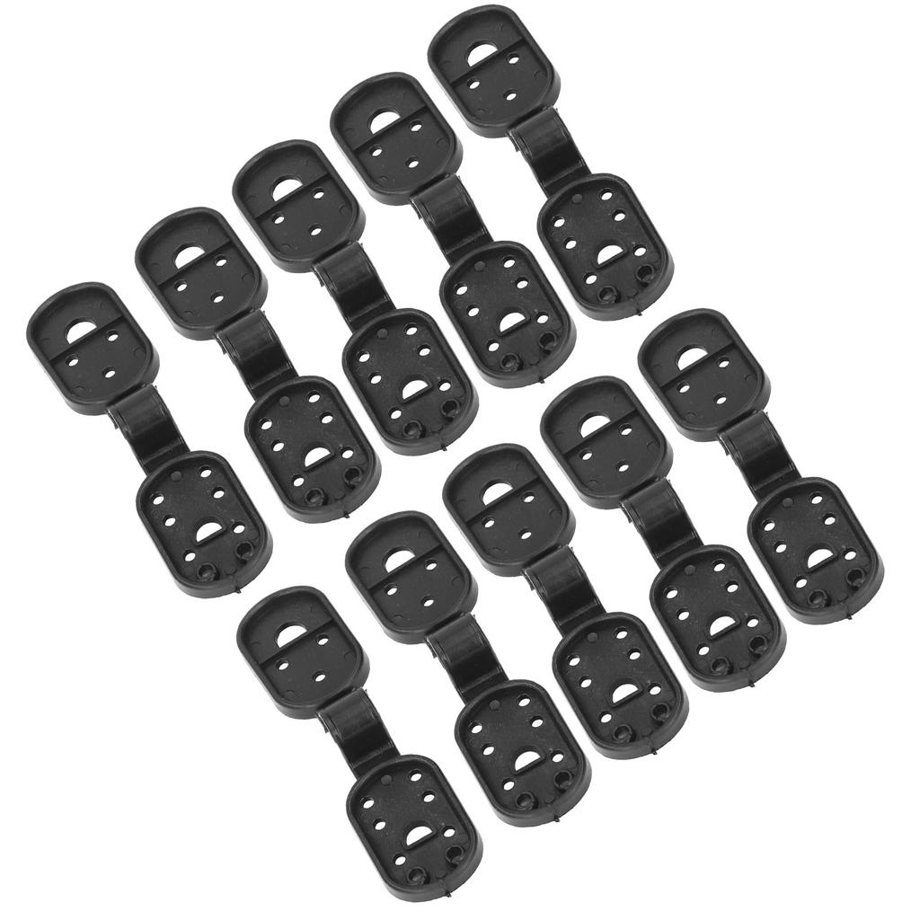 100pcs Shade Cloth Clips Black Oval ABS Easy to Use Sunshade Net Fixing Clips for Bird Netting
