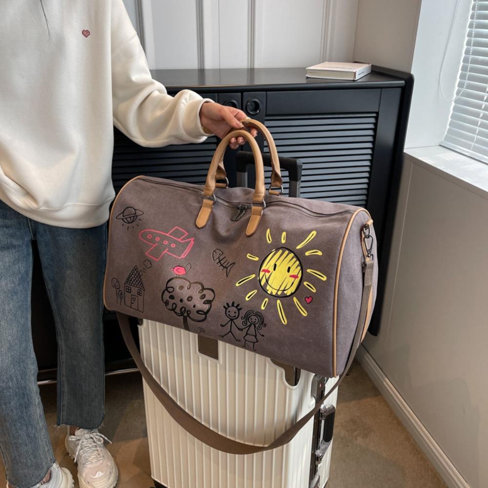 Einfache lässige Reiseausflug Kurztrip Geschäftsreise Sport Fitness Tasche Umhänge-Aufbewahrungstasche niedlich