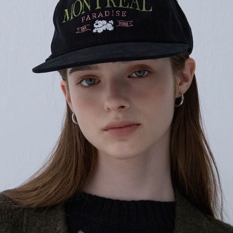 

Marchen Coduroy camp cap_4coloe black