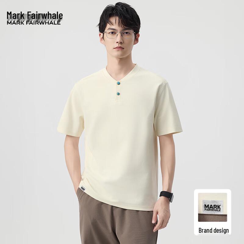 

Mark Fairwhale Men s Button V-Neck Short Sleeve T-Shirt