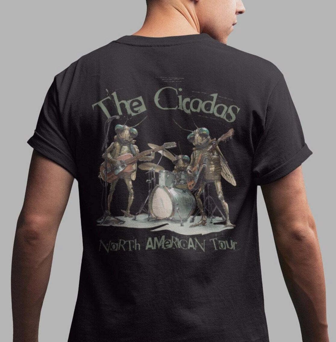 The Cicadas North American Tour BACK PRINT Cicada Shirt 4XL