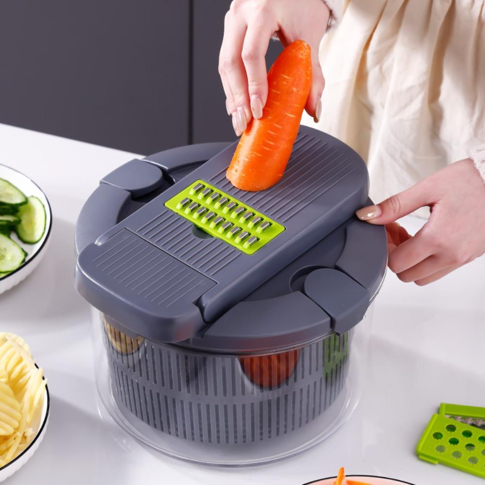 Manual Multi-functional Vegetable Dehydrator Set with Slicer Salad Spinner Vegetable Slicer Fruit