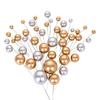 100pcs Cake Toppers: Gold, Silver, and Colorful Balls for Birthday Party Decorations