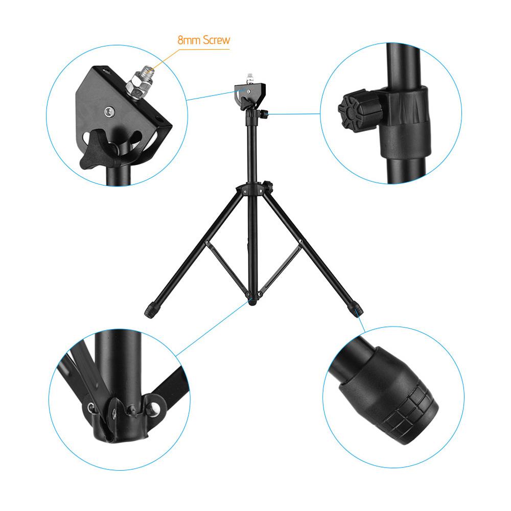 Drum Pad Metal Stand 8mm Screw Connector 46cm 79cm Adjustable Height for 8 10 Inch Drum Practice Pad with Carry Bag