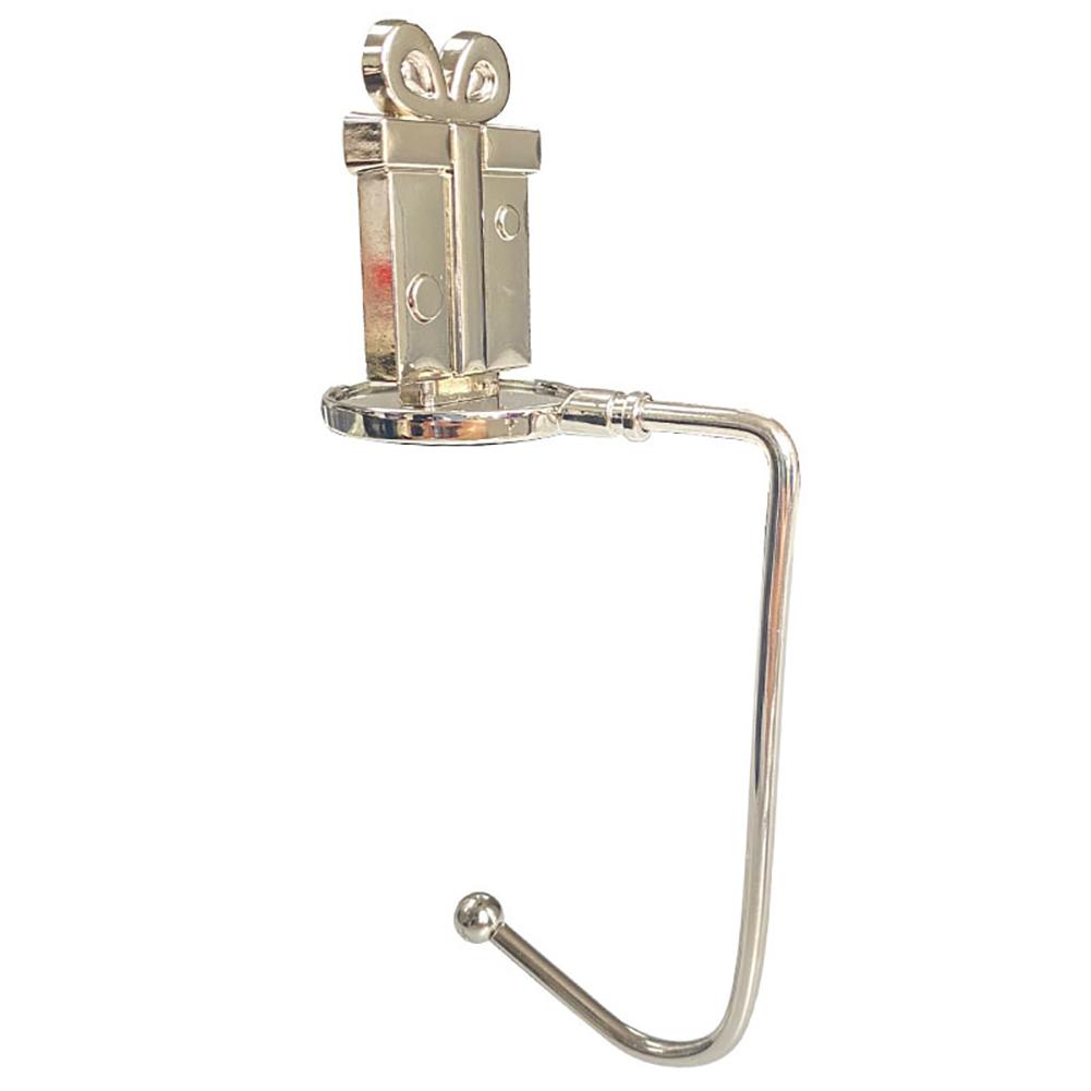 Christmas Fireplace Hooks for Hanging Stockings Metal No Glue Table Edge Hooks Decorative Quick Setup Holiday Home Decor Hooks