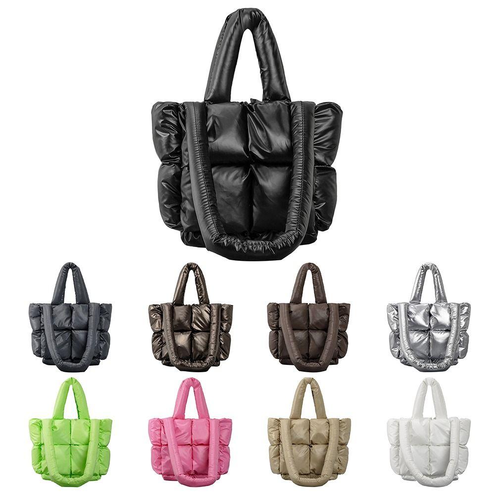 

Легкая стеганая сумка на ремне из пухового пуха, вязаная сумка на пуху, зимняя сумка для женщин