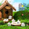 Outdoor Garden Decor For DIY Fairy- Mini Cow Figurines Resin 48 Pcs Miniature Cute Tiny Animal Moss Ornament Set