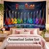 Music Guitar (365) Theme Wall Tapestry Customized With Name Text Personalized Hanging Tapestry For Bedroom Living Room Decor