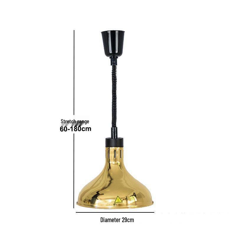 Adjustable Height Retractable Single Head Heat Lamp for Food Warming