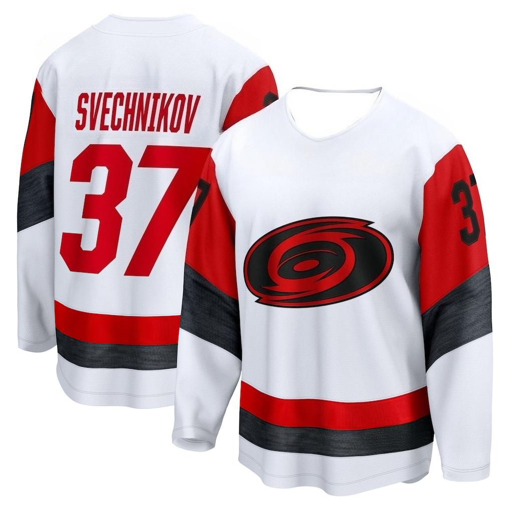 Maglia da Hockey - Bianca con Accenti Verdi e Blu "Aho 20" Balena Logo "W" Maglie Base Autunnali e Invernali