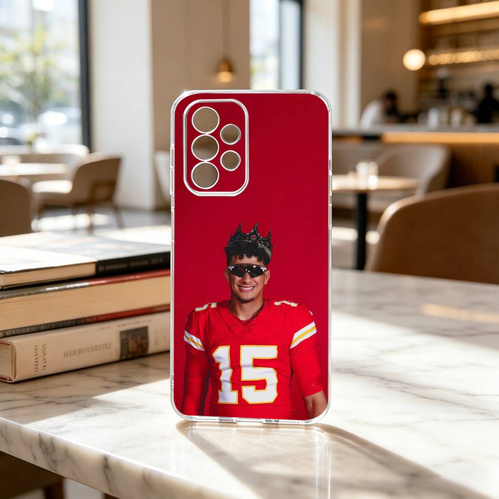 American Football P-Patrick M-Mahomes Phone Case Transparent Silicone Soft For Samsung S25,S24,S21,S22,S23,S30,Ultra,S20,Plus,Fe