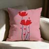 Colorful Flower Illustration Print Pillow Case Pillowcase, Double-Sided Printed, Sofa Cushion, Bedroom Headboard Pillow