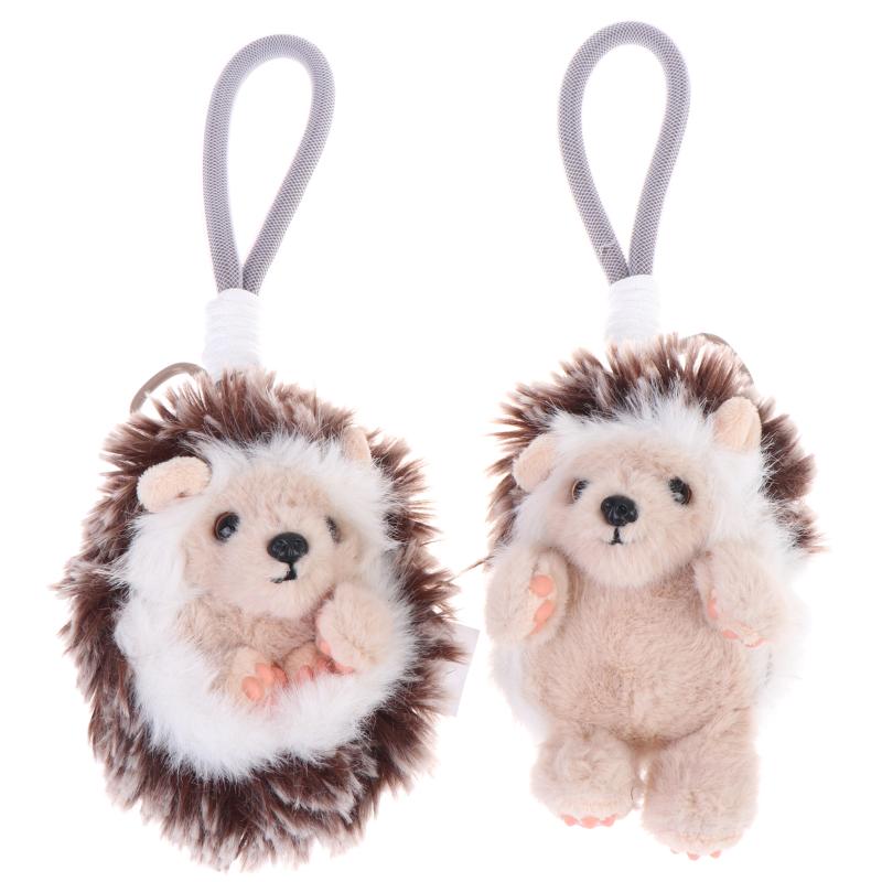 Süßer Wende-Igel Plüsch Schlüsselanhänger Flauschiges Stofftier Puppe Schlüsselanhänger Rucksack Anhänger Niedliches Schreibtisch-Haustier Tasche Dekoration