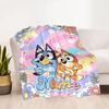 Bluey's Colorful Friends Customize Text Blanket Throw Customizable Blanket Warmthful Decor for Office Bed Chair Sofa Ideal for All Seasons