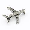 Fashion Women Plane Brooch Pin Stewardess Logo Pilot Badge Austria Rhinestone Brooches Broches Sign Jewelry Lucky Flying Corsage