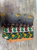 Handmade Kantha Quilt: Floral & Striped Bohemian Bedspread