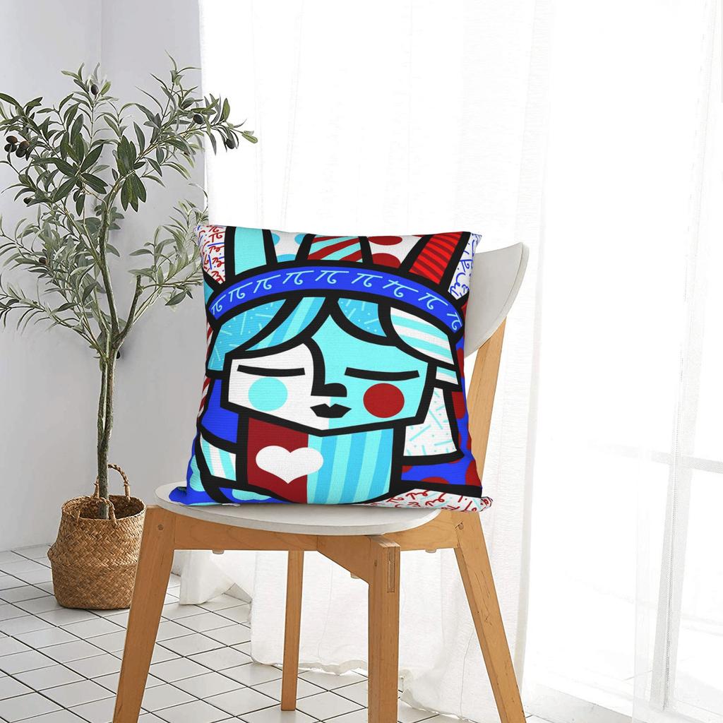 Pillow Case Brittos Art Rabbit Dog Heart Jesus Comfy Pillow Cover For Sofa Car Home Decor Funny Pillowcases