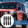 Car Door Handle Cover Trim for Honda Civic 2006-2011 |Side Door Handle Cover| Durable| 1 Set Carbon Fiber Black