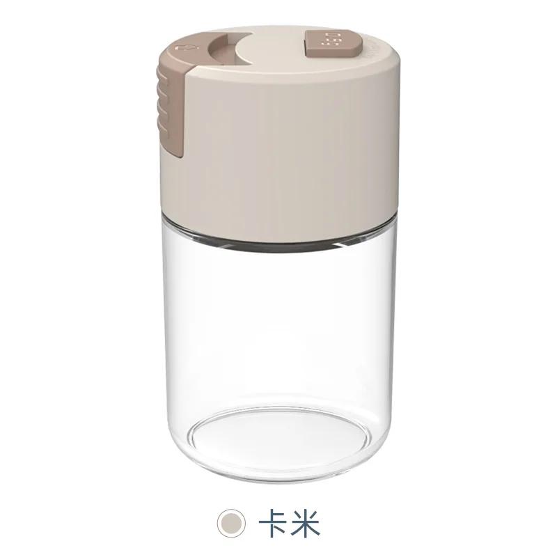 Metering Salt Shaker Push Type Salt Dispenser Salt Tank Sugar Bottle Spice Pepper Salt Shaker SpiceJar Can Seasoning Bottle
