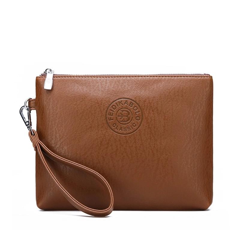 Men's New Casual Clutch, Leather Soft Leather Men's Bag, Mobile Phone Bag, Large-capacity Wallet