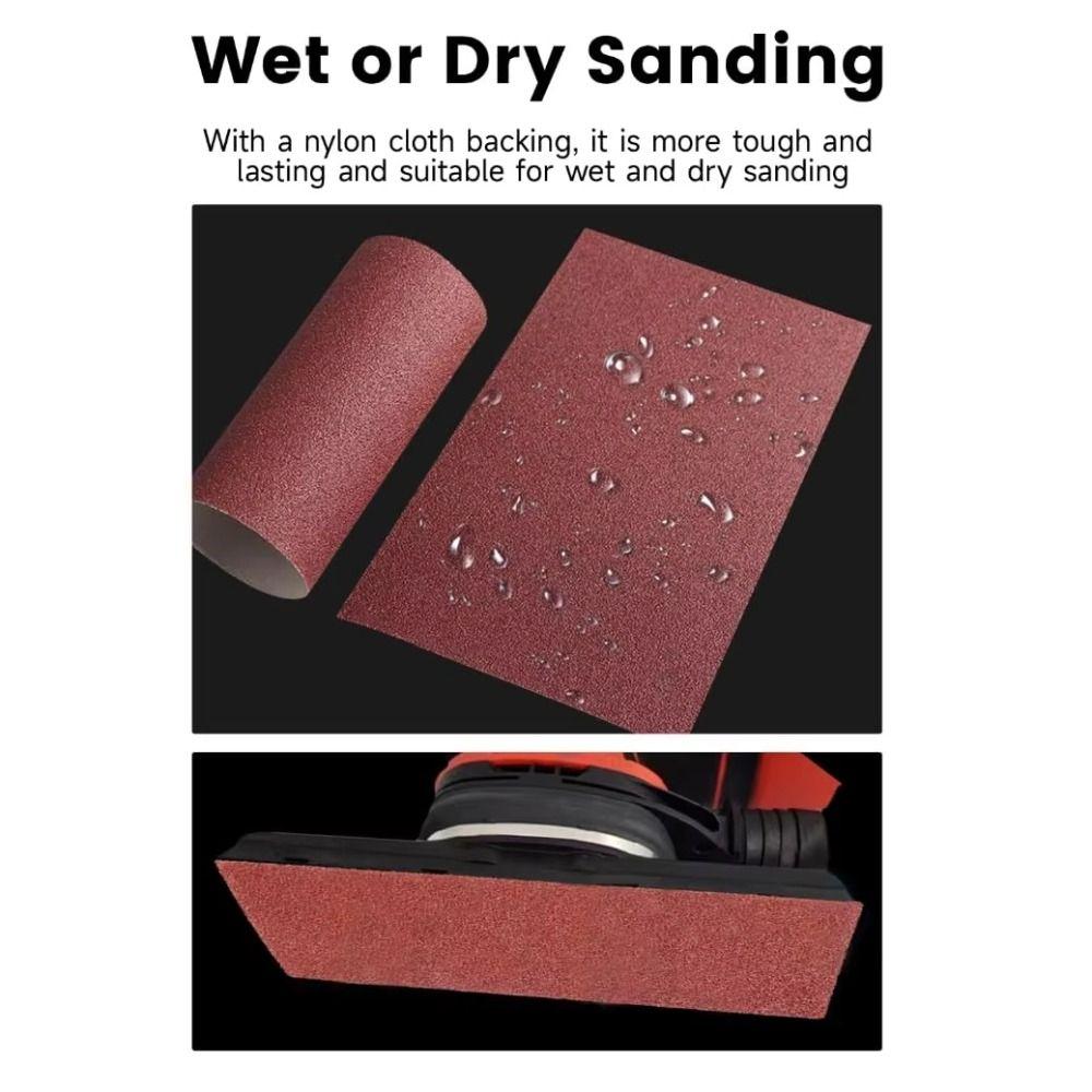 4/5/6 rolls with Dispenser Cloth Rolls Metal Emery Cloth Alumina Sandpaper Wall Surfaces