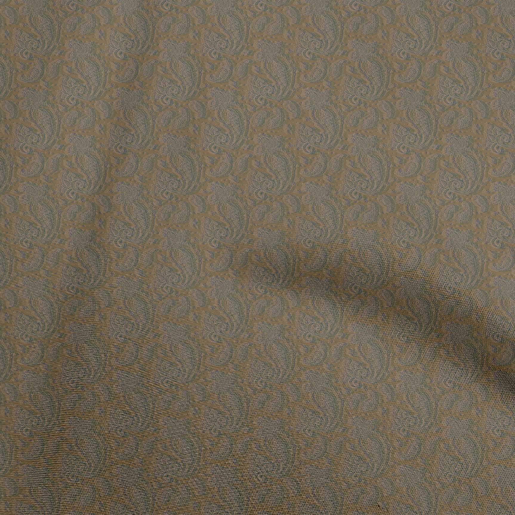 

OneOone Бавовняний поплін Коричневий Тканина Kalamkari Швейна тканина у дворі Надруковані своїми руками Швейні приладдя для одягу 42 дюйми 42 Inch Wide - Viscose Chiffon середній синього кольору