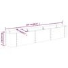 Vidaxl Raised Planter, Powder-Coated Steel, 224X40X36 Cm, Brown
