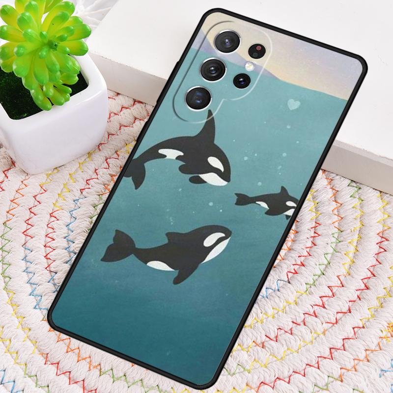 Orcas Killerwale Weiche Silikon-Handyhülle Für Samsung Galaxy note 10 pro S26 S25 S24 S23 S22 S21 Plus S25Ultra Hülle Cover