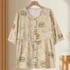 Plus Size 4XL-8XL Summer Casual Blouses Women Tops Loose Vintage Clothes Oversize Half Sleeve Shirt