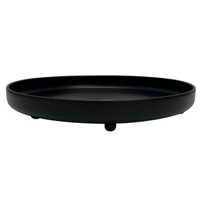 Durable Metal Saucer 9.8in Flower Pot Tray Waterproof Drainage Indoor Outdoor Use Home Decor Plant Care