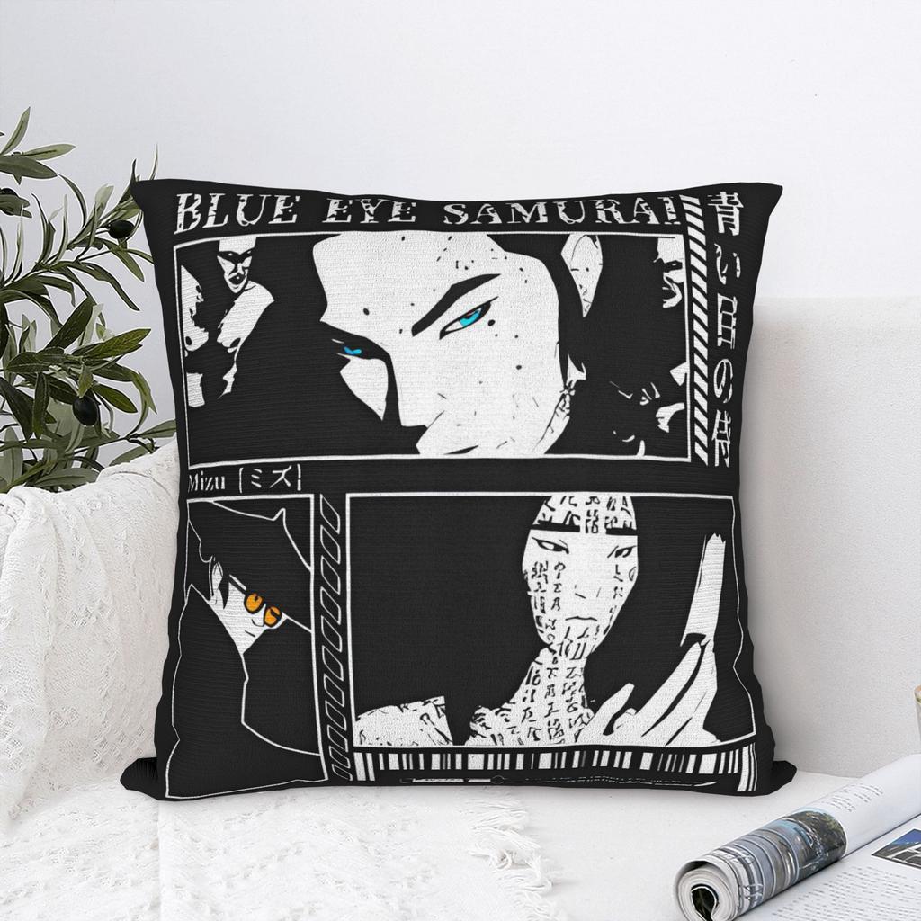 Blue Eye Samurai Art Merch Pillow Case Design Pillow Cover For Wedding Party Home Decor Retro Trendy Pillowcases