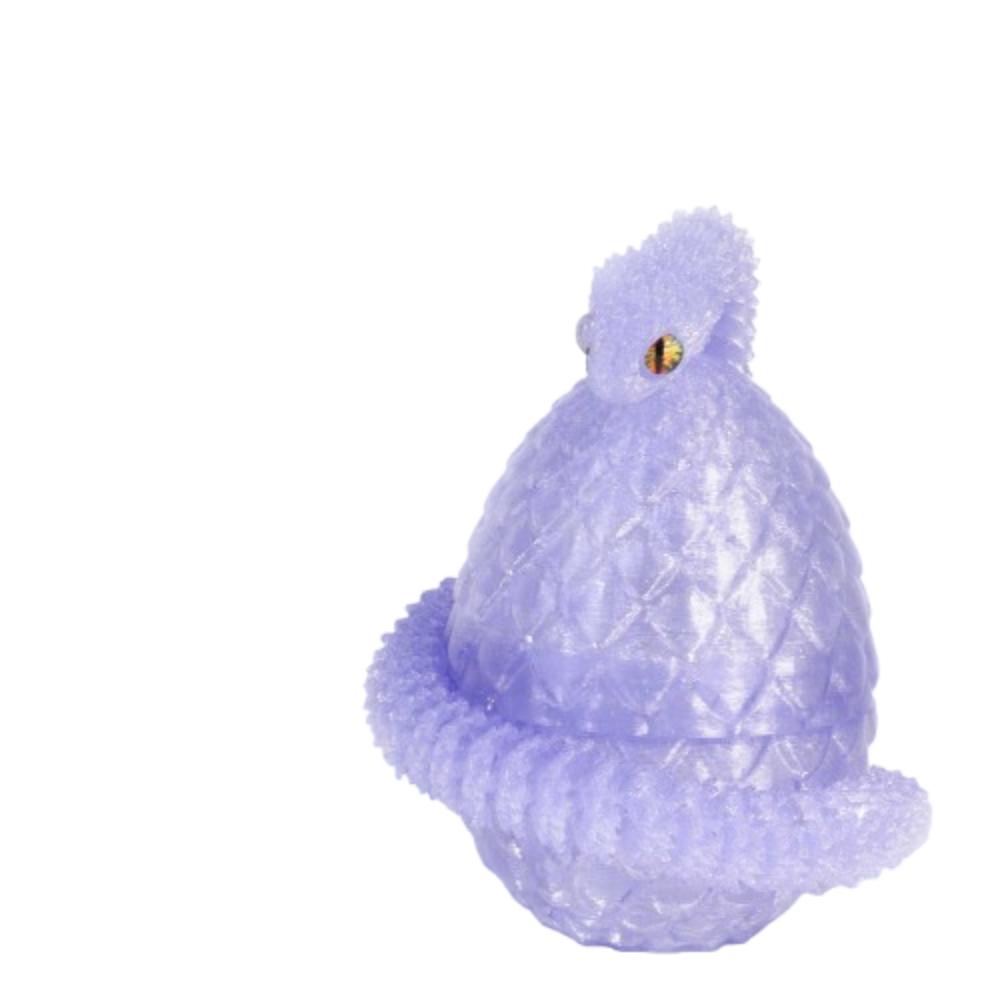 Реалистичная 3D-печатная игрушка-яйцо змеи многоцветная имитационная модель змеи Хэллоуин фиолетовый